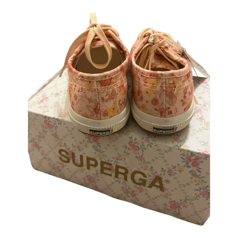 New‎ Superga x LoveShackFancy Kid's Classic Sneaker In Tokyo Pink Size 1